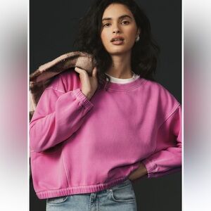 Anthropologie Pink Crop Top